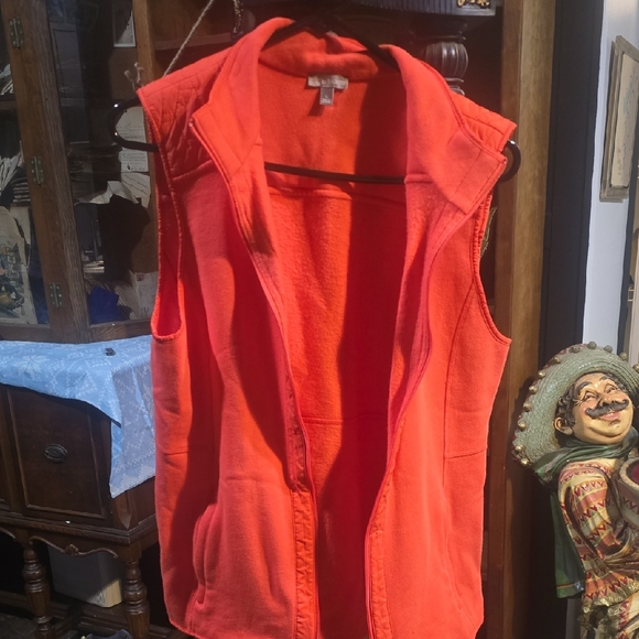 Talbots Tops - Talbots Vibrant Orange Sleeveless Vest